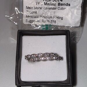 Meline Bands Lavender Cubic Zirconia Ring